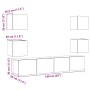 Muebles de TV de pared 6 uds madera vieja madera de ingeniería de , Muebles TV - Ref: Foro24-3328967, Precio: 173,25 €, Descu...