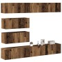 Conjunto de mueble de TV 6 piezas montado la pared madera vieja de , Muebles TV - Ref: Foro24-3329149, Precio: 290,01 €, Desc...