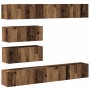 Conjunto de mueble de TV 6 piezas montado la pared madera vieja de , Muebles TV - Ref: Foro24-3329149, Precio: 290,01 €, Desc...