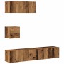 Conjunto de mueble de TV 4 piezas montado la pared madera vieja de , Muebles TV - Ref: Foro24-3329219, Precio: 137,56 €, Desc...