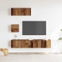 Conjunto de mueble de TV 4 piezas montado la pared madera vieja de , Muebles TV - Ref: Foro24-3329219, Precio: 137,56 €, Desc...
