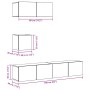 Conjunto de mueble de TV 4 piezas montado la pared madera vieja de , Muebles TV - Ref: Foro24-3329219, Precio: 137,56 €, Desc...