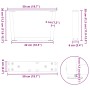 Patas para mesa de comedor forma V 2 uds blanco 50x(30-31,3) cm de , Patas para mesas - Ref: Foro24-4012609, Precio: 59,60 €,...