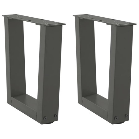 Patas para mesa comedor forma V 2 uds antracita 30x(30-31,3) cm de , Patas para mesas - Ref: Foro24-4012602, Precio: 44,72 €,...
