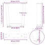 Patas para mesa comedor forma V 2 uds antracita 30x(30-31,3) cm de , Patas para mesas - Ref: Foro24-4012602, Precio: 44,72 €,...