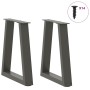Patas para mesa de comedor en forma de V 2 uds antracita acero de , Patas para mesas - Ref: Foro24-4012546, Precio: 60,14 €, ...