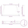 Patas para mesa de comedor forma V 2 uds blanco 60x(30-31,3) cm de , Patas para mesas - Ref: Foro24-4012533, Precio: 63,33 €,...