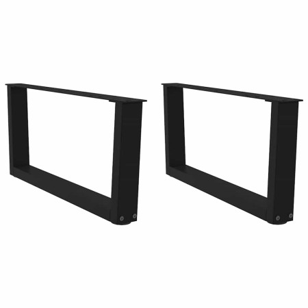 Patas para mesa de comedor forma V 2 uds negro 70x(30-31,3) cm de , Patas para mesas - Ref: Foro24-4012616, Precio: 70,29 €, ...