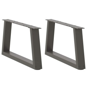 Patas para mesa comedor forma V 2 uds antracita 70x(30-31,3) cm de , Patas para mesas - Ref: Foro24-4012538, Precio: 66,32 €,...