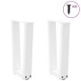 Patas para mesa de comedor en forma de V 2 uds blanco acero de , Patas para mesas - Ref: Foro24-4012621, Precio: 54,79 €, Des...