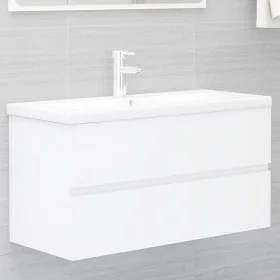 Mueble de lavabo madera de ingeniería blanco 90x38,5x45 cm de vidaXL, Muebles de baño - Ref: Foro24-804755, Precio: 53,76 €, ...