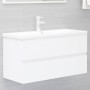 Mueble de lavabo madera de ingeniería blanco 90x38,5x45 cm de vidaXL, Muebles de baño - Ref: Foro24-804755, Precio: 54,34 €, ...