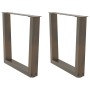 Patas para mesa de comedor forma de V 2 uds acero natural acero de , Patas para mesas - Ref: Foro24-4012635, Precio: 70,33 €,...