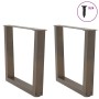 Patas para mesa de comedor forma de V 2 uds acero natural acero de , Patas para mesas - Ref: Foro24-4012635, Precio: 70,33 €,...