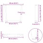 Patas para mesa de comedor forma de V 2 uds acero natural acero de , Patas para mesas - Ref: Foro24-4012635, Precio: 70,33 €,...