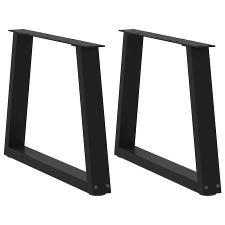 Patas para mesa de comedor forma V 2 uds negro 60x(42-43,3) cm de , Patas para mesas - Ref: Foro24-4012552, Precio: 58,47 €, ...