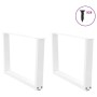 Patas para mesa de comedor forma V 2 uds blanco 70x(42-43,3) cm de , Patas para mesas - Ref: Foro24-4012637, Precio: 71,21 €,...