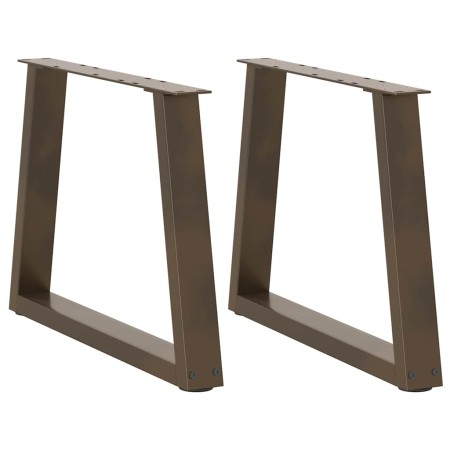 Patas para mesa de comedor forma de V 2 uds acero natural acero de , Patas para mesas - Ref: Foro24-4012559, Precio: 77,59 €,...
