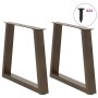 Patas para mesa de comedor forma de V 2 uds acero natural acero de , Patas para mesas - Ref: Foro24-4012559, Precio: 77,59 €,...