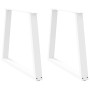 Patas para mesa de comedor en forma de V 2 uds blanco acero de , Patas para mesas - Ref: Foro24-4012573, Precio: 99,27 €, Des...