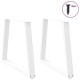 Patas para mesa de comedor en forma de V 2 uds blanco acero de , Patas para mesas - Ref: Foro24-4012573, Precio: 99,27 €, Des...