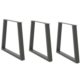Patas para mesa de comedor en forma de V 3 uds antracita acero de , Patas para mesas - Ref: Foro24-4012586, Precio: 137,08 €,...