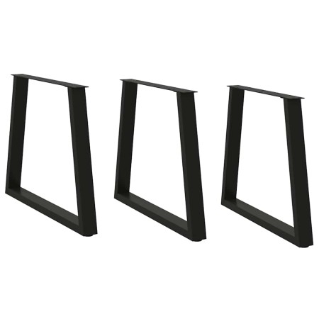 Patas para mesa de comedor en forma de V 3 uds acero negro de , Patas para mesas - Ref: Foro24-4012584, Precio: 113,74 €, Des...