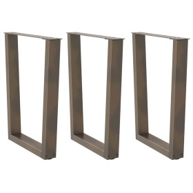 Patas para mesa de comedor en forma de V 3 uds acero natural de , Patas para mesas - Ref: Foro24-4012663, Precio: 136,81 €, D...