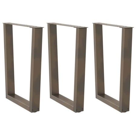 Patas para mesa de comedor en forma de V 3 uds acero natural de , Patas para mesas - Ref: Foro24-4012663, Precio: 136,81 €, D...