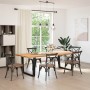 Patas mesa comedor forma V 2uds acero negro 100x(72-73,3) cm de , Patas para mesas - Ref: Foro24-4012656, Precio: 90,91 €, De...