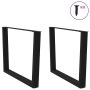 Patas mesa comedor forma V 2uds acero negro 100x(72-73,3) cm de , Patas para mesas - Ref: Foro24-4012656, Precio: 90,91 €, De...