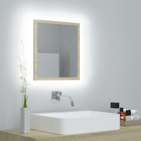 Espejo de baño acrílico color roble Sonoma 40x8,5x37 cm de vidaXL, Tocadores de baño - Ref: Foro24-804911, Precio: 28,19 €, D...