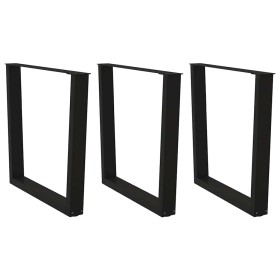 Patas para mesa de comedor en forma de V 3 uds acero negro de , Patas para mesas - Ref: Foro24-4012668, Precio: 134,55 €, Des...