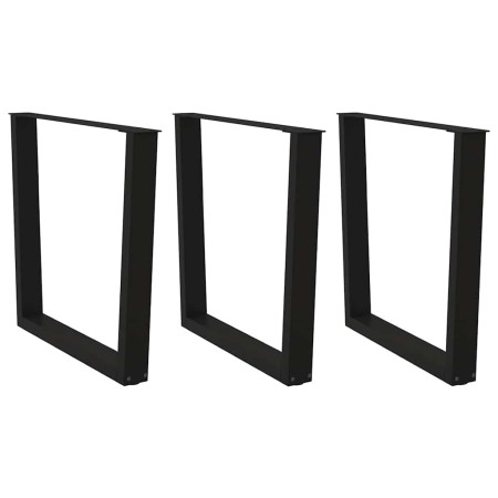 Patas para mesa de comedor en forma de V 3 uds acero negro de , Patas para mesas - Ref: Foro24-4012668, Precio: 134,55 €, Des...
