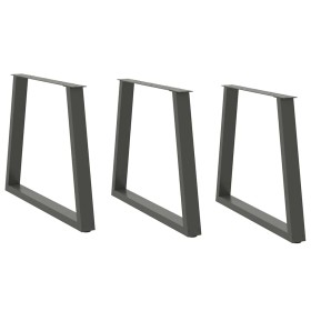 Patas para mesa de comedor en forma de V 3 uds antracita acero de , Patas para mesas - Ref: Foro24-4012590, Precio: 142,10 €,...