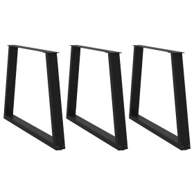 Patas para mesa de comedor en forma de V 3 uds acero negro de , Patas para mesas - Ref: Foro24-4012592, Precio: 130,40 €, Des...