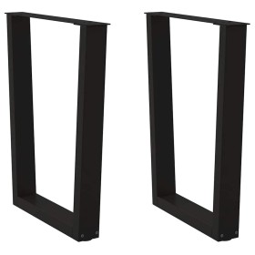 Patas para mesa de comedor forma V 2 uds negro 60x(72-73,3) cm de , Patas para mesas - Ref: Foro24-4012640, Precio: 78,11 €, ...
