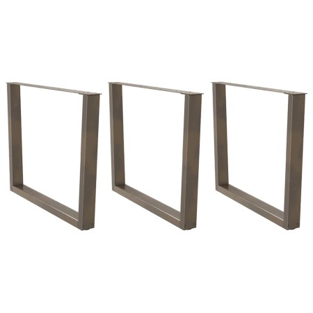 Patas para mesa de comedor en forma de V 3 uds acero natural de , Patas para mesas - Ref: Foro24-4012675, Precio: 159,85 €, D...