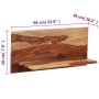 Estantes de pared 2 uds madera maciza de acacia 58x26x20 cm en Estanterías | Comprar online en Foru.es
