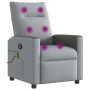 Sillón reclinable de masaje de tela gris claro de , Sillones - Ref: Foro24-4104832, Precio: 207,19 €, Descuento: %