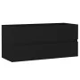 Armario para lavabo madera contrachapada negro100x38,5x45 cm de vidaXL, Muebles de baño - Ref: Foro24-804765, Precio: 58,15 €...