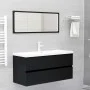 Armario para lavabo madera contrachapada negro100x38,5x45 cm de vidaXL, Muebles de baño - Ref: Foro24-804765, Precio: 58,15 €...