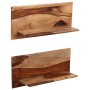 Estantes de pared 2 uds madera maciza de acacia 58x26x20 cm en Estanterías | Comprar online en Foru.es