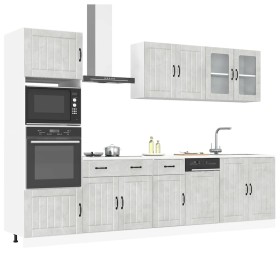 Mueble cocina Kalmar gris hormigón 7 pzas madera contrachapada de , Armarios de cocina - Ref: Foro24-3314745, Precio: 623,05 ...