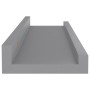 Estantes de pared 4 unidades gris 40x9x3 cm en Estanterías | Comprar online en Foru.es