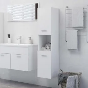 Badezimmerschrank Sperrholz weiß 30x30x130 cm von vidaXL, Badezimmermöbel - Ref: Foro24-804997, Preis: 60,31 €, Rabatt: %