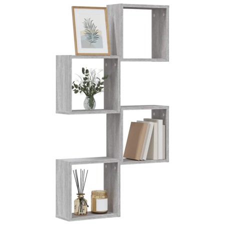 Estantes cubo de pared 4 unidades gris sonoma 30x15x30 cm de , Estantes y estanterías - Ref: Foro24-815883, Precio: 36,51 €, ...