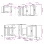 Mueble cocina Porto roble sonoma 11 pzas madera contrachapada de , Armarios de cocina - Ref: Foro24-3314904, Precio: 686,57 €...