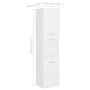 Armario de baño madera contrachapada blanco 30x30x130 cm de vidaXL, Muebles de baño - Ref: Foro24-804997, Precio: 62,16 €, De...