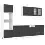 Mueble de cocina Kalmar negra 7 piezas madera contrachapada de , Armarios de cocina - Ref: Foro24-3314732, Precio: 668,84 €, ...